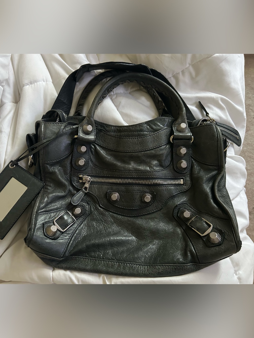 Balenciaga giant 21 anthracite grey Leather City Bag